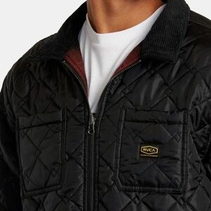 RVCA Men's Dayshift Reversible Jacket - (Black/Red Plaid)